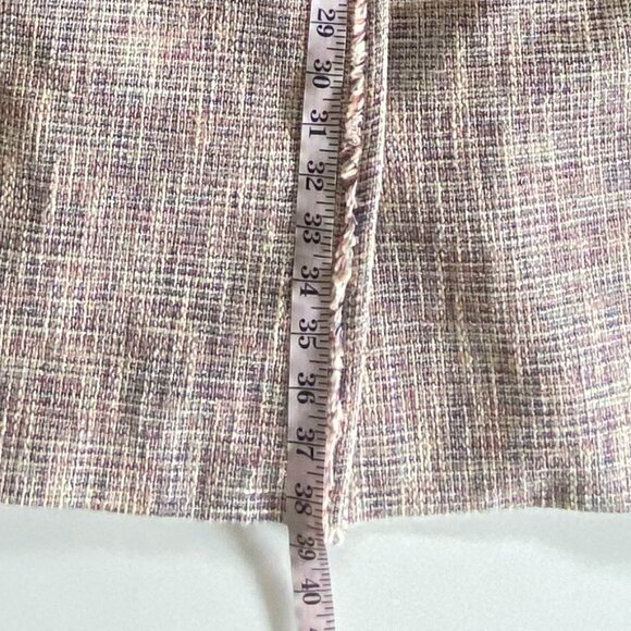 Long tall Sally Tweed Fringed Lavender Jacket Sz 6-8 - Picture 14 of 15